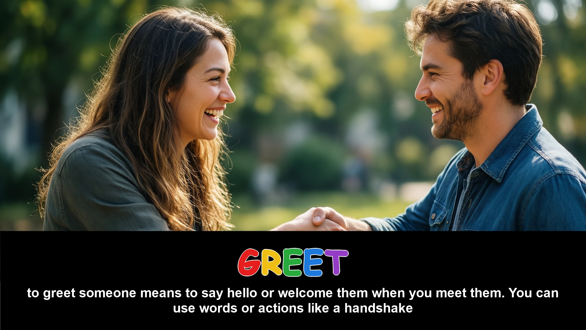 English Illustration for greet